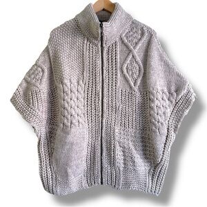 Anthropologie Elsamanda Sweater Vest Alpaca Blend Oatmeal Beige Chunky One Size